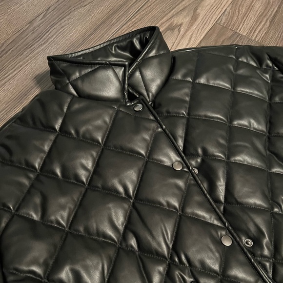 Z SUPPLY HERITAGE FAUX LEATHER JACKET BLK - Picture 5 of 9